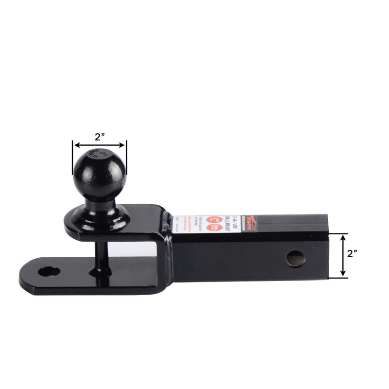 Towever 84209 2 inches ATV Receiver Hitch 3 in 1 Ball Mount with 2 inches Ball - Image 4